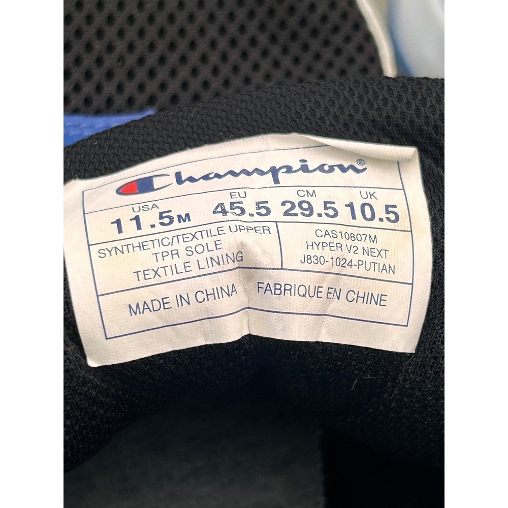 Champion Hyper V2 Next Mens 11.5 Sneakers Red White Blue CAS10807M Low Top Shoes - Picture 4 of 7